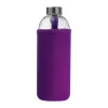 Üveg ivópalack neoprén tokban, 1000 ml (ø 8,5 × 24,5 cm, Lila)
