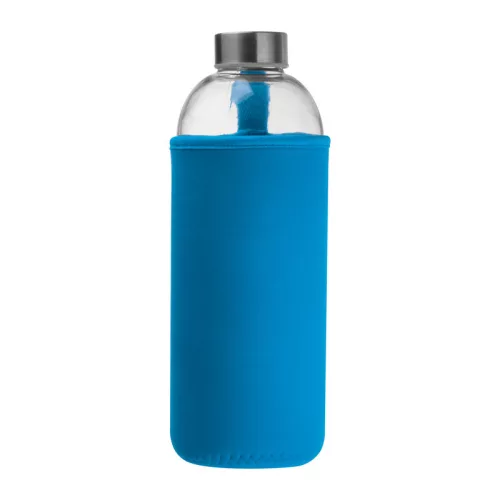 Üveg ivópalack neoprén tokban, 1000 ml (ø 8,5 × 24,5 cm, Világos Kék)