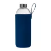 Üveg ivópalack neoprén tokban, 1000 ml (ø 8,5 × 24,5 cm, Sötétkék)