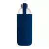 Üveg ivópalack neoprén tokban, 1000 ml (ø 8,5 × 24,5 cm, Sötétkék)