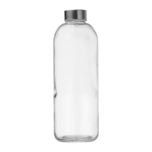 Üveg ivópalack neoprén tokban, 1000 ml (ø 8,5 × 24,5 cm, Sötétkék)