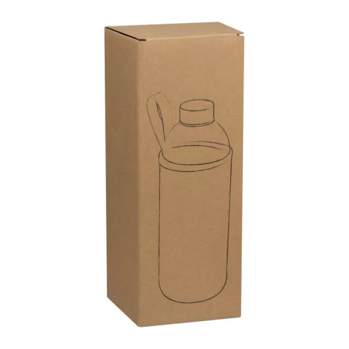 Üveg ivópalack neoprén tokban, 1000 ml (ø 8,5 × 24,5 cm, Sötétkék)