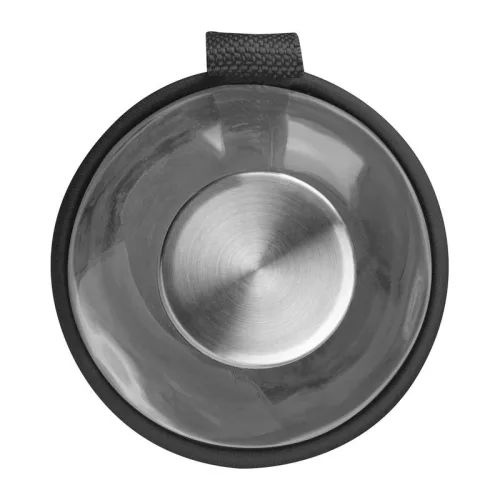 Üveg ivópalack neoprén tokban, 1000 ml (ø 8,5 x 24,5 cm, Sötétszürke)