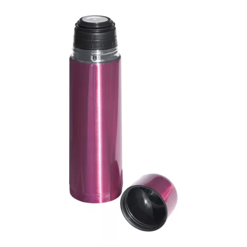 Rozsdamentes acél termosz, 500 ml (ø 7 × 23,5 cm, Rózsaszín)