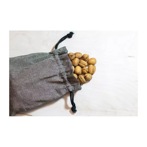 Közepes méretű zsinóros szütyő (Sötétszürke)