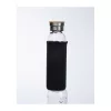 Üveg ivópalack neoprén tokban, 600 ml (ø 7 x 24,5 cm, Fekete)