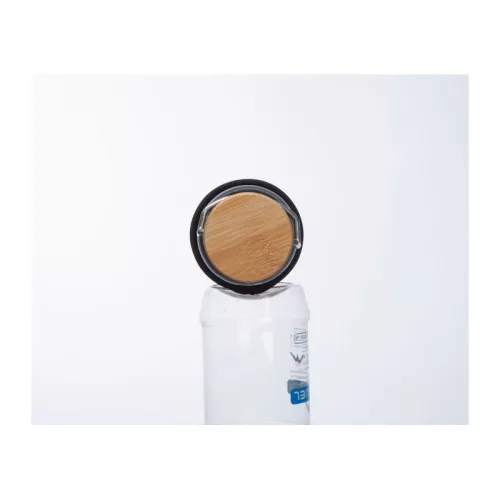 Üveg ivópalack neoprén tokban, 600 ml (ø 7 x 24,5 cm, Fekete)