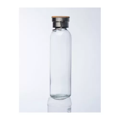 Üveg ivópalack neoprén tokban, 600 ml (ø 7 x 24,5 cm, Fekete)