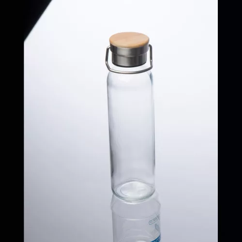 Üveg ivópalack neoprén tokban, 600 ml (ø 7 x 24,5 cm, Fekete)
