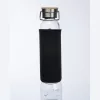 Üveg ivópalack neoprén tokban, 600 ml (ø 7 x 24,5 cm, Fekete)