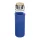 Üveg ivópalack neoprén tokban, 600 ml (ø 7 x 24,5 cm, Kék)