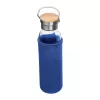 Üveg ivópalack neoprén tokban, 600 ml (ø 7 x 24,5 cm, Kék)