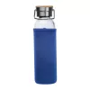 Üveg ivópalack neoprén tokban, 600 ml (ø 7 x 24,5 cm, Kék)