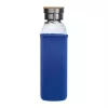 Üveg ivópalack neoprén tokban, 600 ml (ø 7 x 24,5 cm, Kék)
