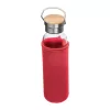 Üveg ivópalack neoprén tokban, 600 ml (ø 7 x 24,5 cm, Piros)