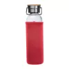 Üveg ivópalack neoprén tokban, 600 ml (ø 7 x 24,5 cm, Piros)
