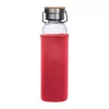 Üveg ivópalack neoprén tokban, 600 ml (ø 7 x 24,5 cm, Piros)