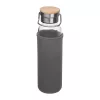 Üveg ivópalack neoprén tokban, 600 ml (ø 7 x 24,5 cm, Szürke)