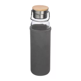   Üveg ivópalack neoprén tokban, 600 ml (ø 7 x 24,5 cm, Szürke)