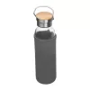 Üveg ivópalack neoprén tokban, 600 ml (ø 7 x 24,5 cm, Szürke)