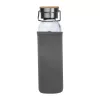Üveg ivópalack neoprén tokban, 600 ml (ø 7 x 24,5 cm, Szürke)