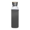 Üveg ivópalack neoprén tokban, 600 ml (ø 7 x 24,5 cm, Szürke)