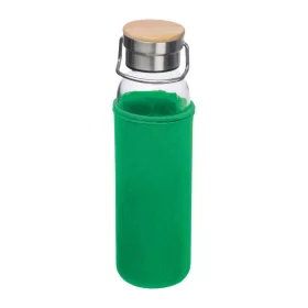   Üveg ivópalack neoprén tokban, 600 ml (ø 7 x 24,5 cm, Zöld)