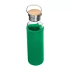 Üveg ivópalack neoprén tokban, 600 ml (ø 7 x 24,5 cm, Zöld)