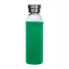 Üveg ivópalack neoprén tokban, 600 ml (ø 7 x 24,5 cm, Zöld)
