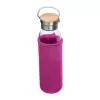 Üveg ivópalack neoprén tokban, 600 ml (ø 7 x 24,5 cm, Rózsaszín)