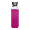 Üveg ivópalack neoprén tokban, 600 ml (ø 7 x 24,5 cm, Rózsaszín)