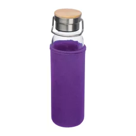   Üveg ivópalack neoprén tokban, 600 ml (ø 7 x 24,5 cm, Lila)