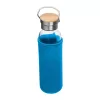Üveg ivópalack neoprén tokban, 600 ml (ø 7 x 24,5 cm, Világos Kék)
