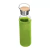 Üveg ivópalack neoprén tokban, 600 ml (ø 7 x 24,5 cm, Világos Zöld)