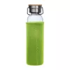 Üveg ivópalack neoprén tokban, 600 ml (ø 7 x 24,5 cm, Világos Zöld)