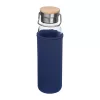 Üveg ivópalack neoprén tokban, 600 ml (ø 7 x 24,5 cm, Sötétkék)