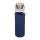 Üveg ivópalack neoprén tokban, 600 ml (ø 7 x 24,5 cm, Sötétkék)