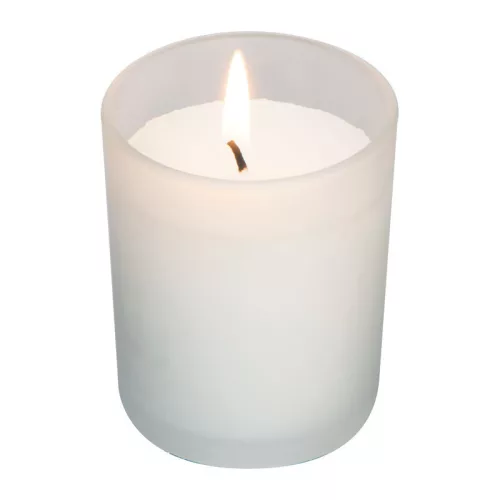 Gyertya matt üvegben bambusz fedővel