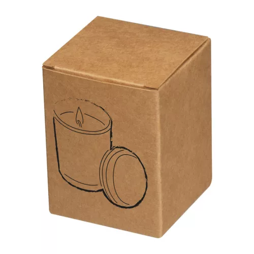 Gyertya matt üvegben bambusz fedővel