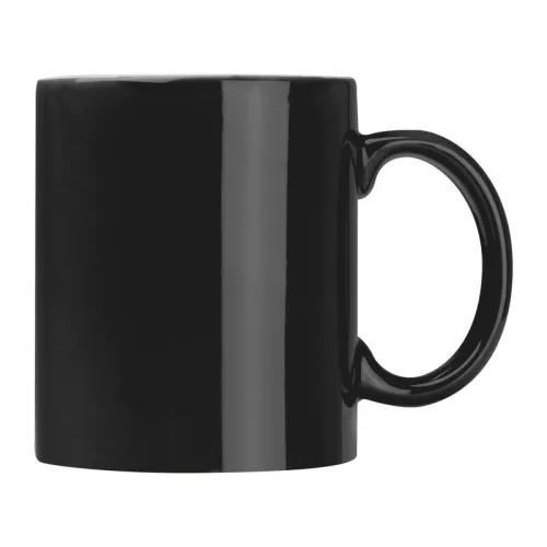 Kerámia kávés bögre, 300 ml (ø 8 × 9,5 cm, Fekete)