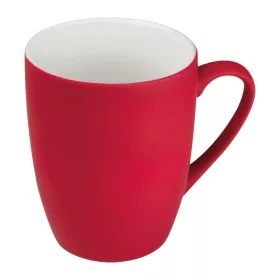 Gumírozott kerámia bögre, 300 ml (ø 8 × 10,5 cm, Piros)