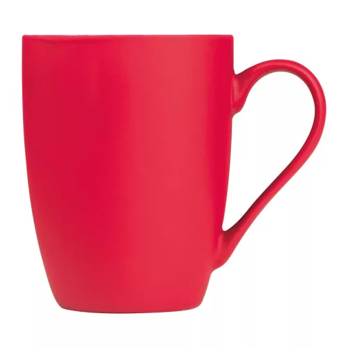 Gumírozott kerámia bögre, 300 ml (ø 8 × 10,5 cm, Piros)