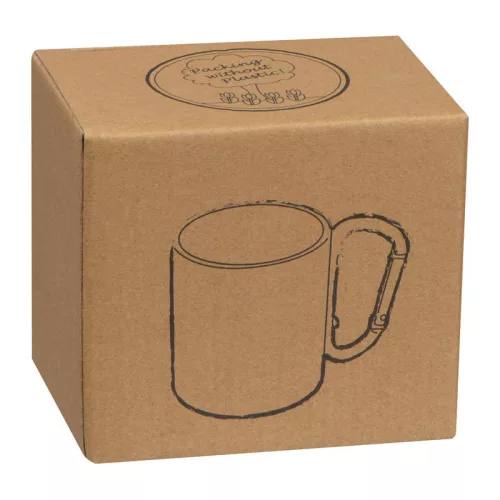 Fém bögre karabinerrel, 200 ml (ø 6,8 × 7,8 cm, Fekete)