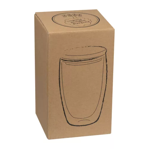 Duplafalú üveg pohár, 500 ml