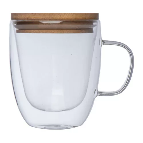 Duplafalú üveg pohár, 350 ml