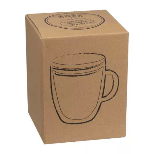 Duplafalú üveg pohár, 350 ml