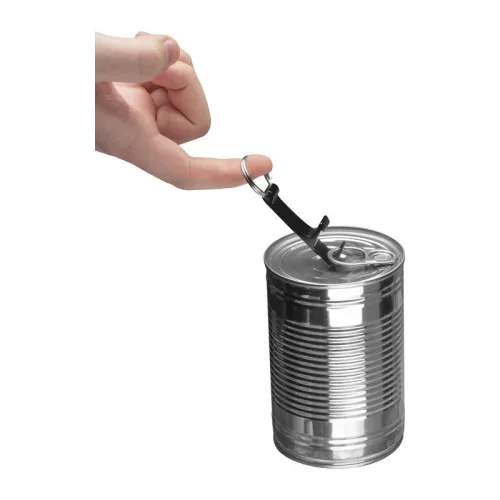 Üvegnyitó és mobiltartó kulcstartóval (Fekete)