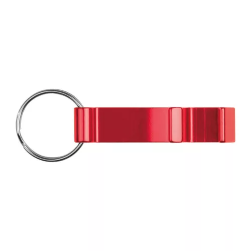 Üvegnyitó és mobiltartó kulcstartóval (Piros)