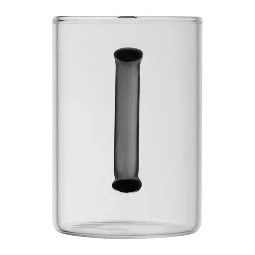 Üvegbögre színes füllel, 250 ml (ø 7 × 10,1 cm, Fekete)