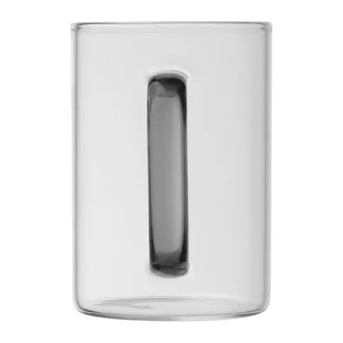 Üvegbögre színes füllel, 250 ml (ø 7 × 10,1 cm, Fekete)